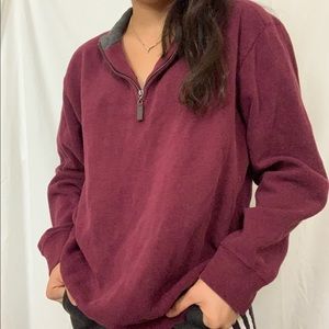 Maroon Quarterzip sweater
